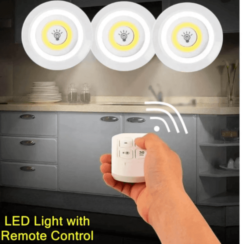 Led Light With Remote Control Set Of 3