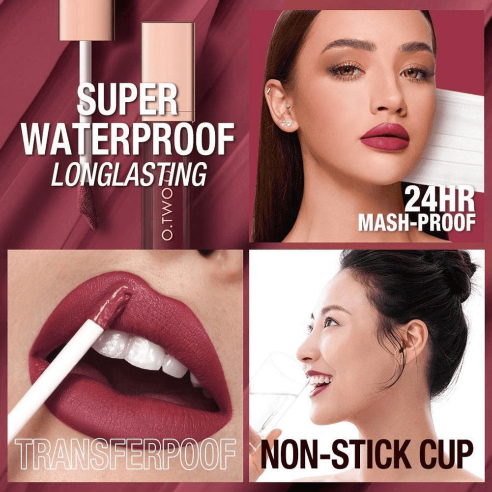 O.Two.O 12 Colors Matte And Strong Waterproof Lip Gloss