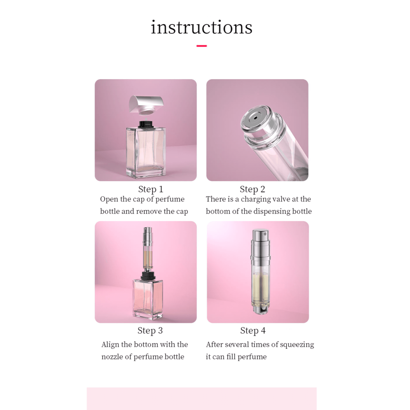 Leather Luxury Mini Travel Bottom Filled Perfume Atomizer