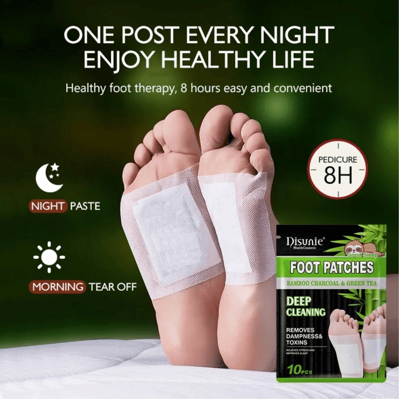 Foot Patch, Natural Cleansing Foot Pads for Foot Care, Deep Cleansing Foot Pads, Latest，Holiday Gifts 10 Pieces