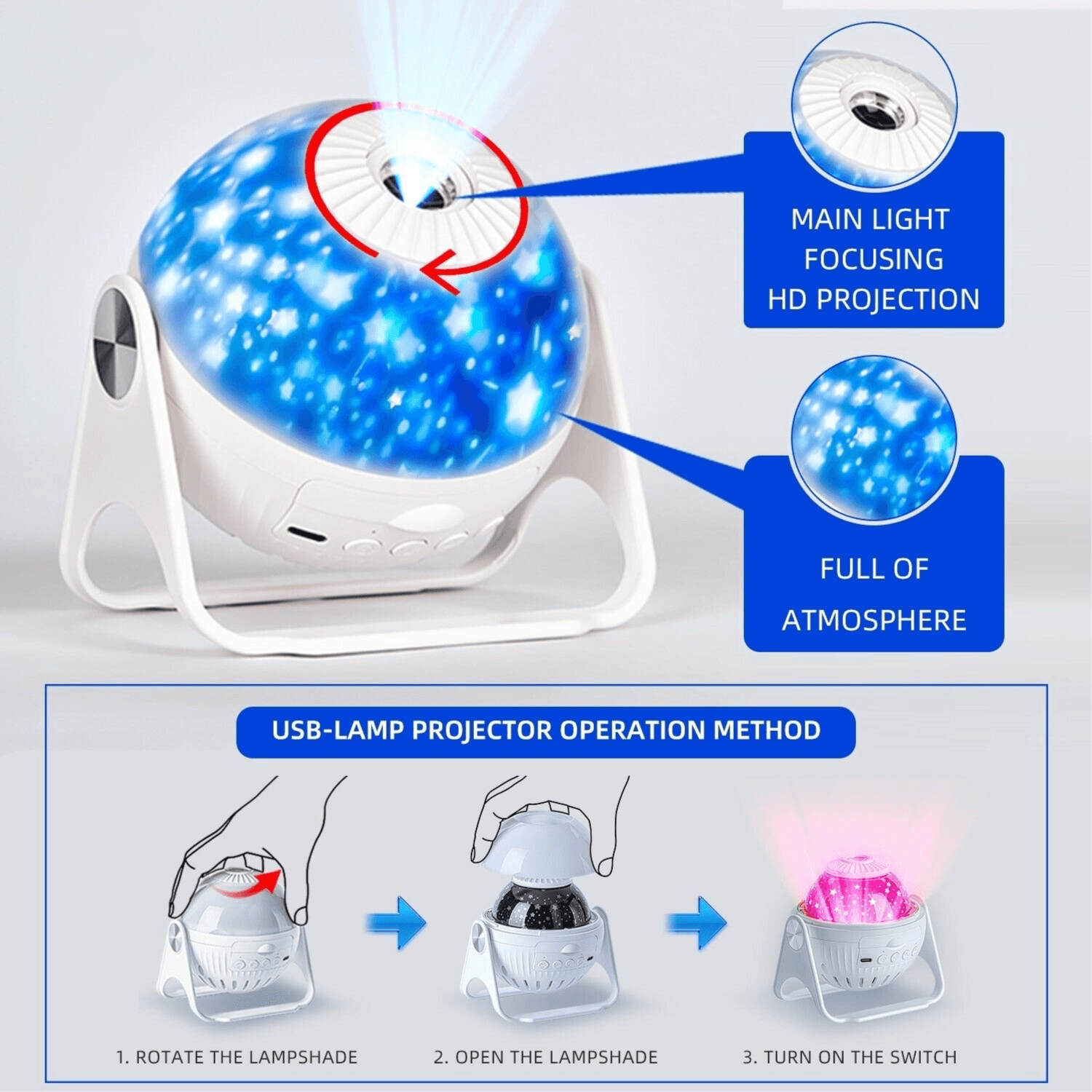 Planetarium Galaxy Night Light Projector Star Projector Sky Night