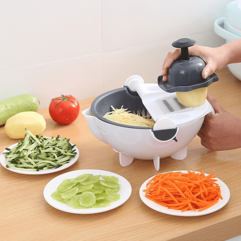 Multifunctional Manual Vegetable Cutter Slicer 9 In 1