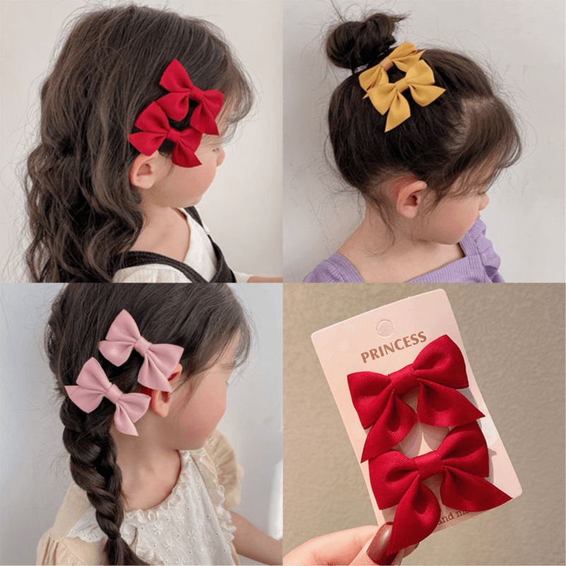 Colorful Flower Hair Clips (2Pcs)