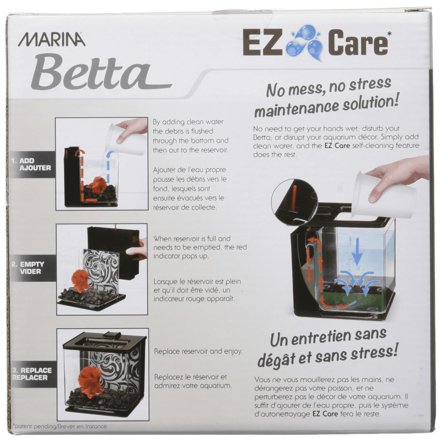 Marina Betta Ez Care Aquarium Black - 2.5 L