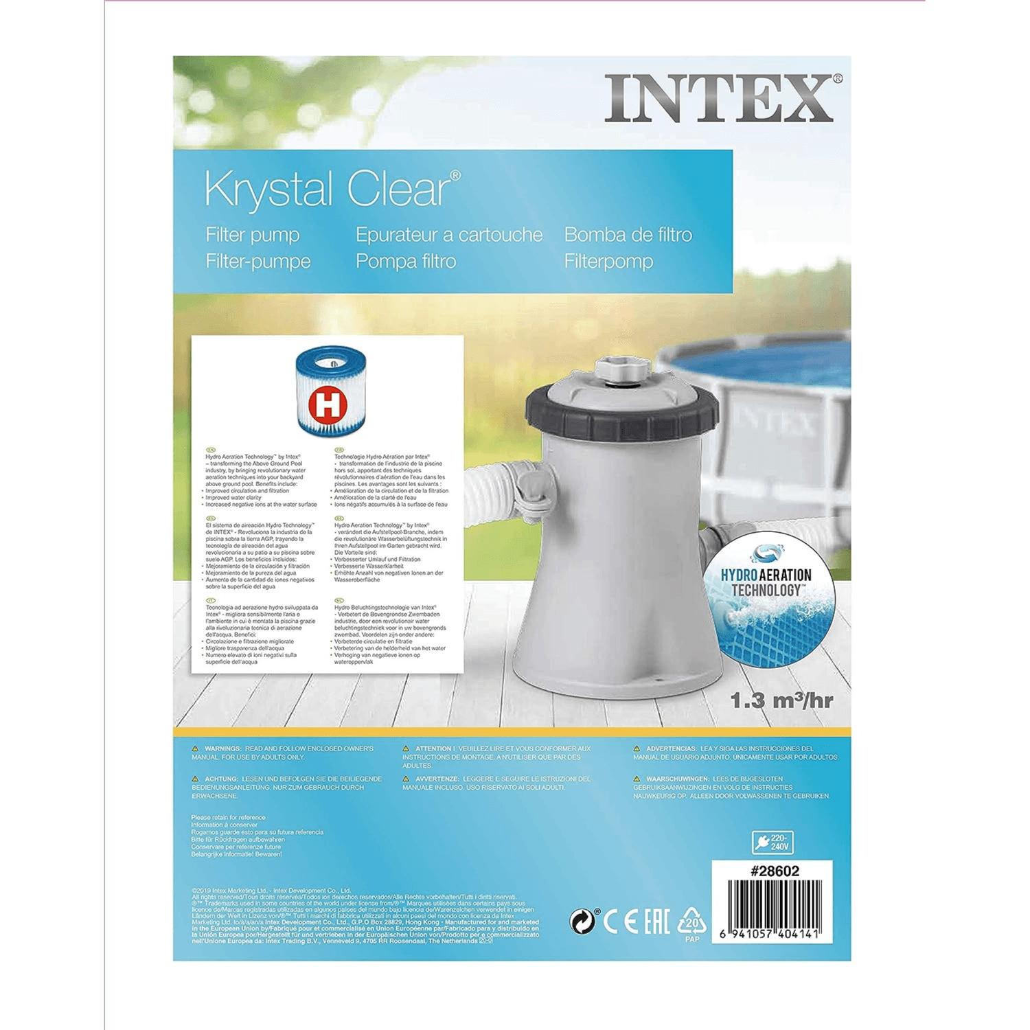 Intex Krystal Clear Cartridge Filter Pump For Pools (Poix45)