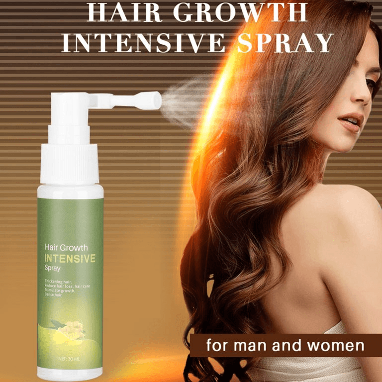 Firstsun Hair Growth Intensive Spray, Ginseng Ginger Extract Stimulate Hair Growth, Dense Thickening Hair, Anti Hair Loss Essence 30Ml