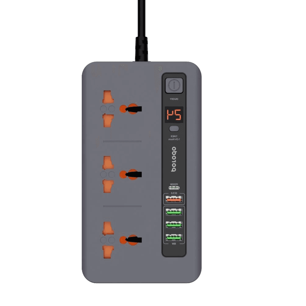 Porodo Multi-Port Power Hub - Grey