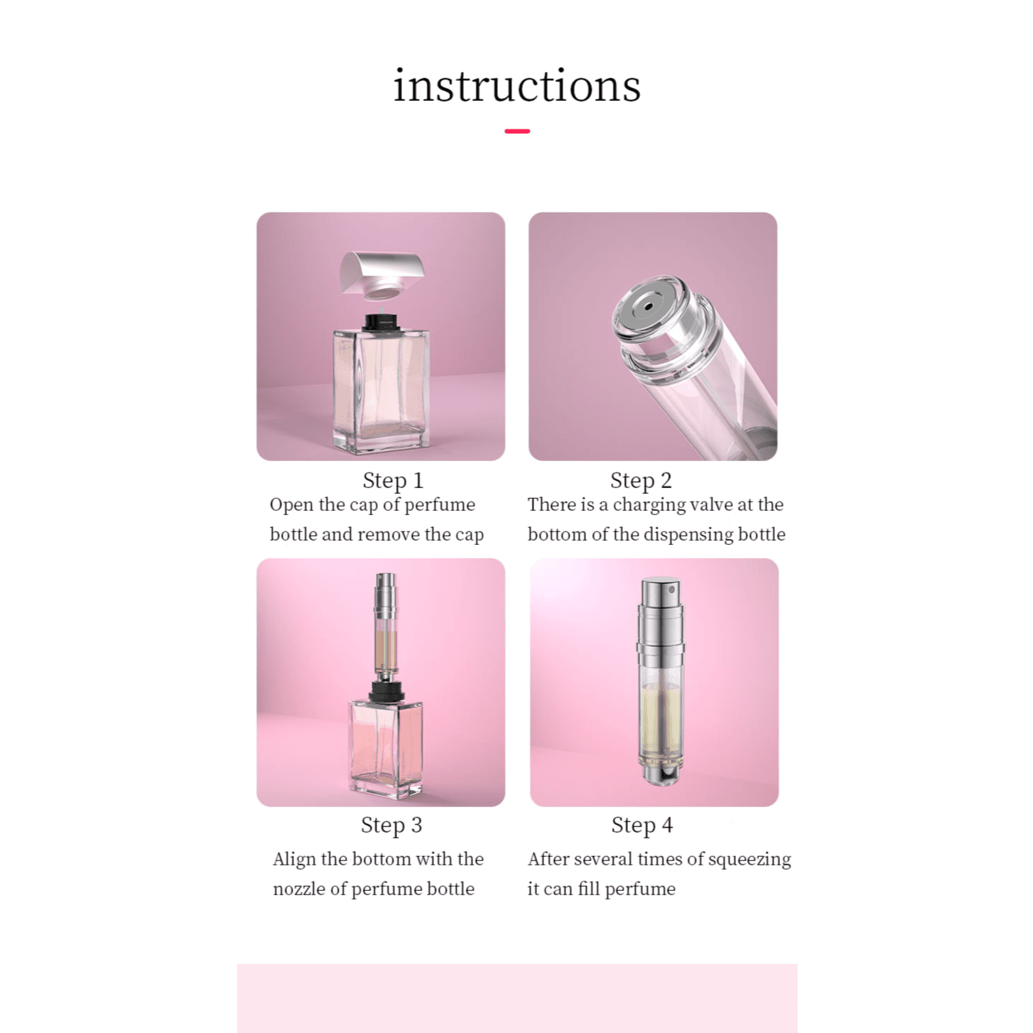 Leather Luxury Mini Travel Bottom Filled Perfume Atomizer