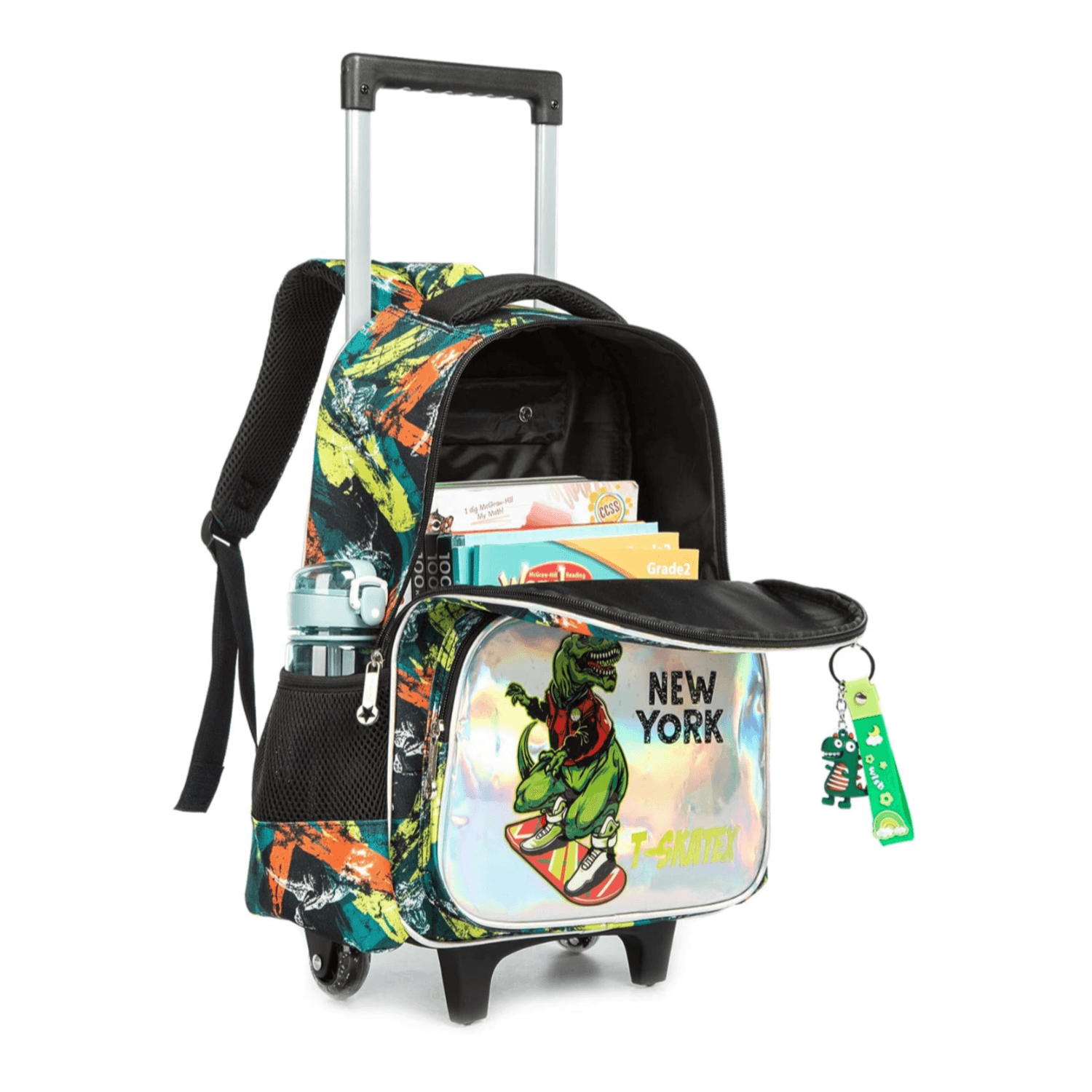 School Trolley Bag Set Dinosaur Theme