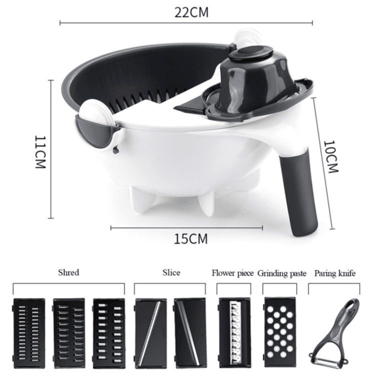 Multifunctional Manual Vegetable Cutter Slicer 9 In 1