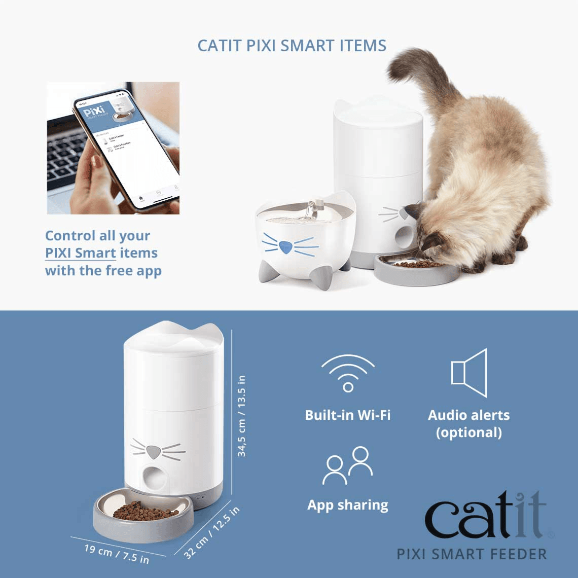 Catit Pixi Smart Dry Food Feeder #43752