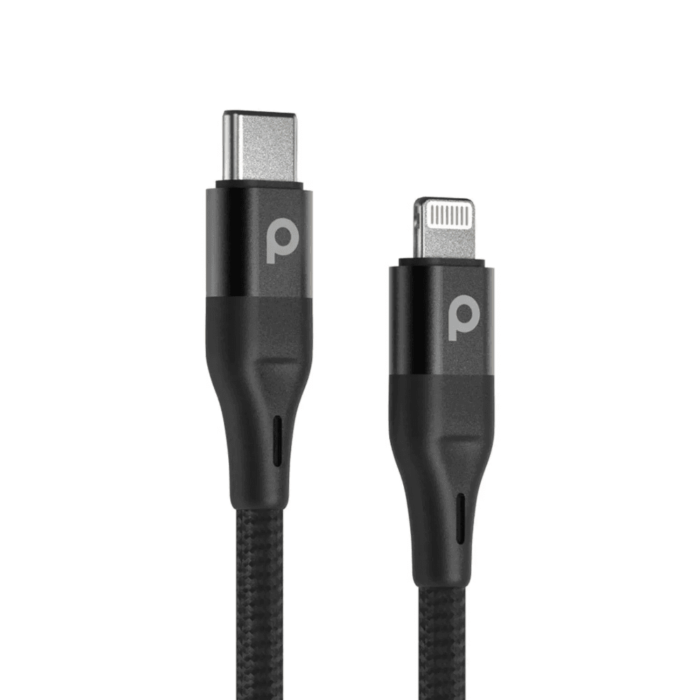 Porodo Braided USB-C To Lightning PD Cable 1.2m Black