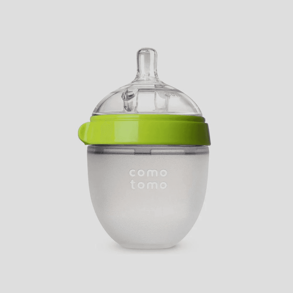 Comotomo Baby Bottle 5 oz (150 ml) - Green - Pack of Two Bottles