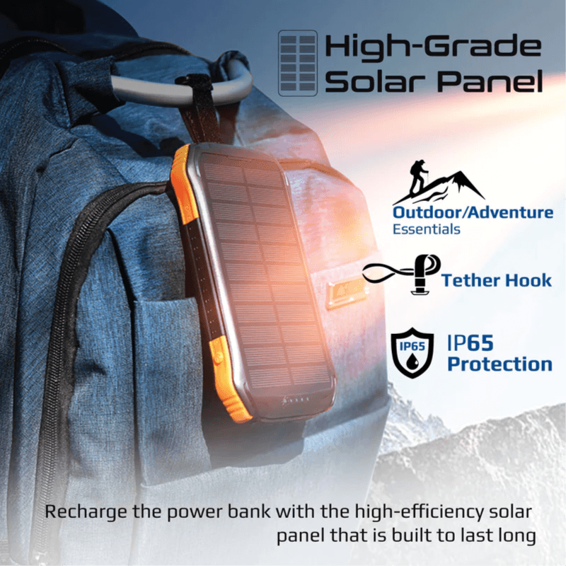 Promate Rugged Ecolight Solar Power Bank 10000mAh