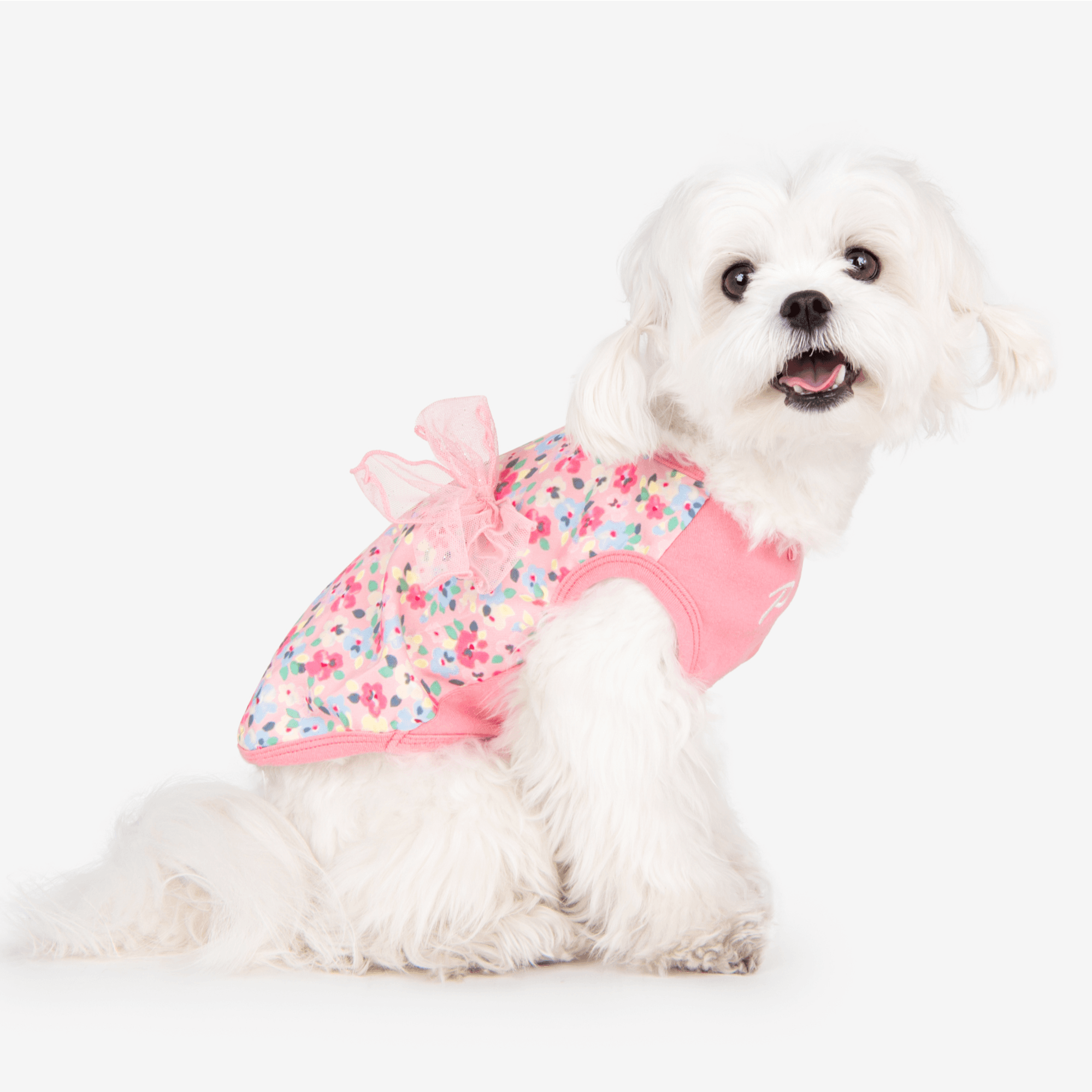 Puppia Spring Blossom T Shirt For Pets - Pink - Large