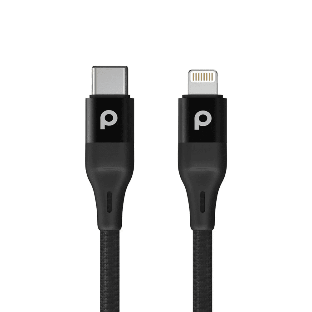 Porodo Braided USB-C To Lightning PD Cable 1.2m Black