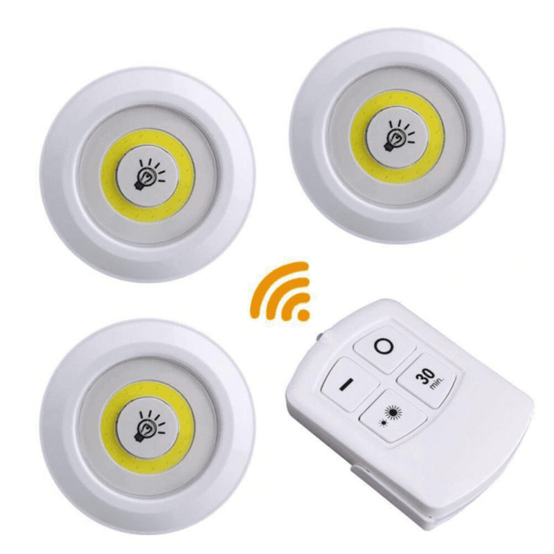 Led Light With Remote Control Set Of 3