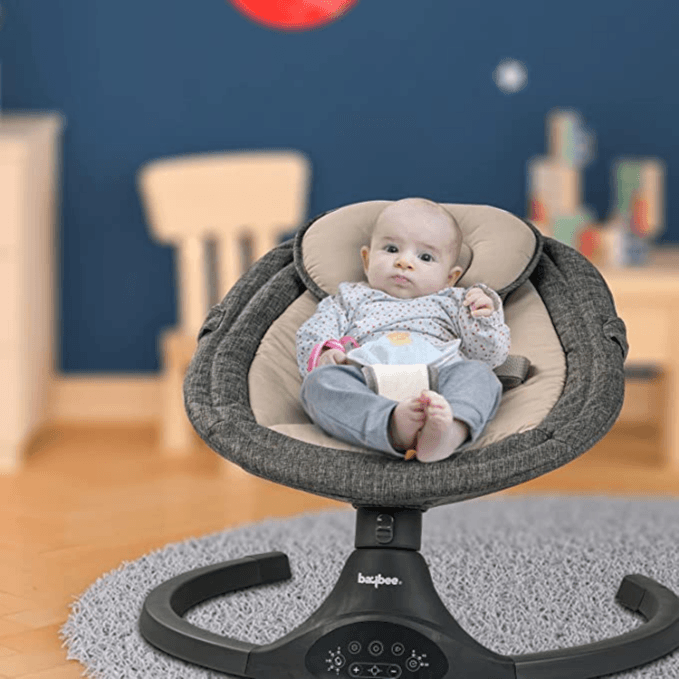 Baybee Premium Automatic Electric Baby Swing Cradle-(BRBY05_GY)