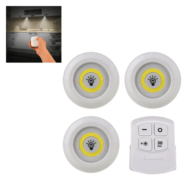 Led Light With Remote Control Set Of 3