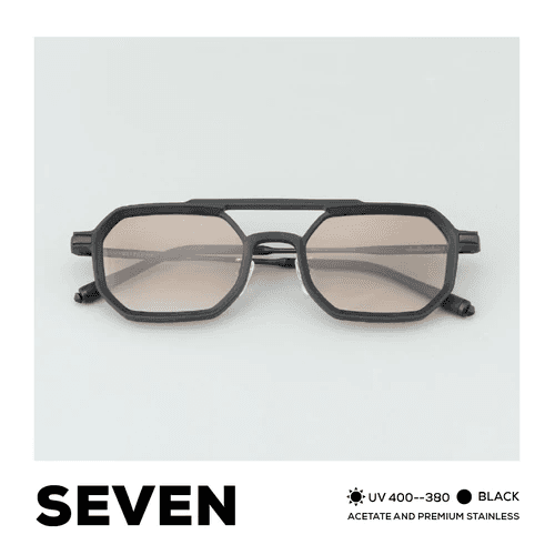 Doppe Sunglasses Seven Blk Frame Tea Lenses