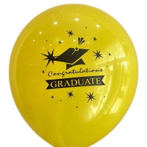 Yellow Graduation Helium Balloon