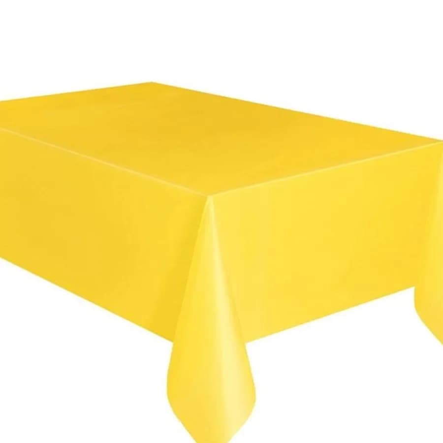 Yellow Plastic Table Cover