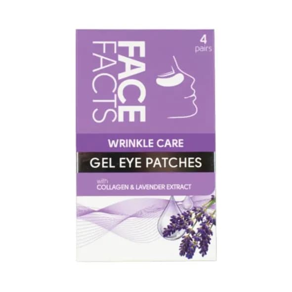 Face Facts Gel Eye Patches with Collagen & lavender Extract for wrinkle care 4 pairs