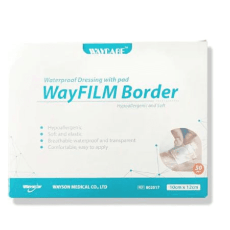 Waycare Waterproof Dressing With Pad 10 x 12cm 50's