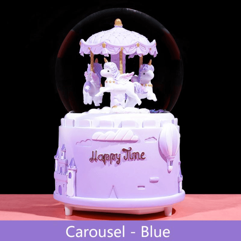 Unicorn Carousel Blue Crystal Ball