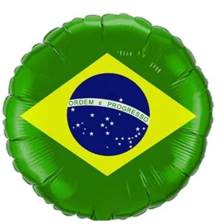 Brazil Flag Helium Balloon