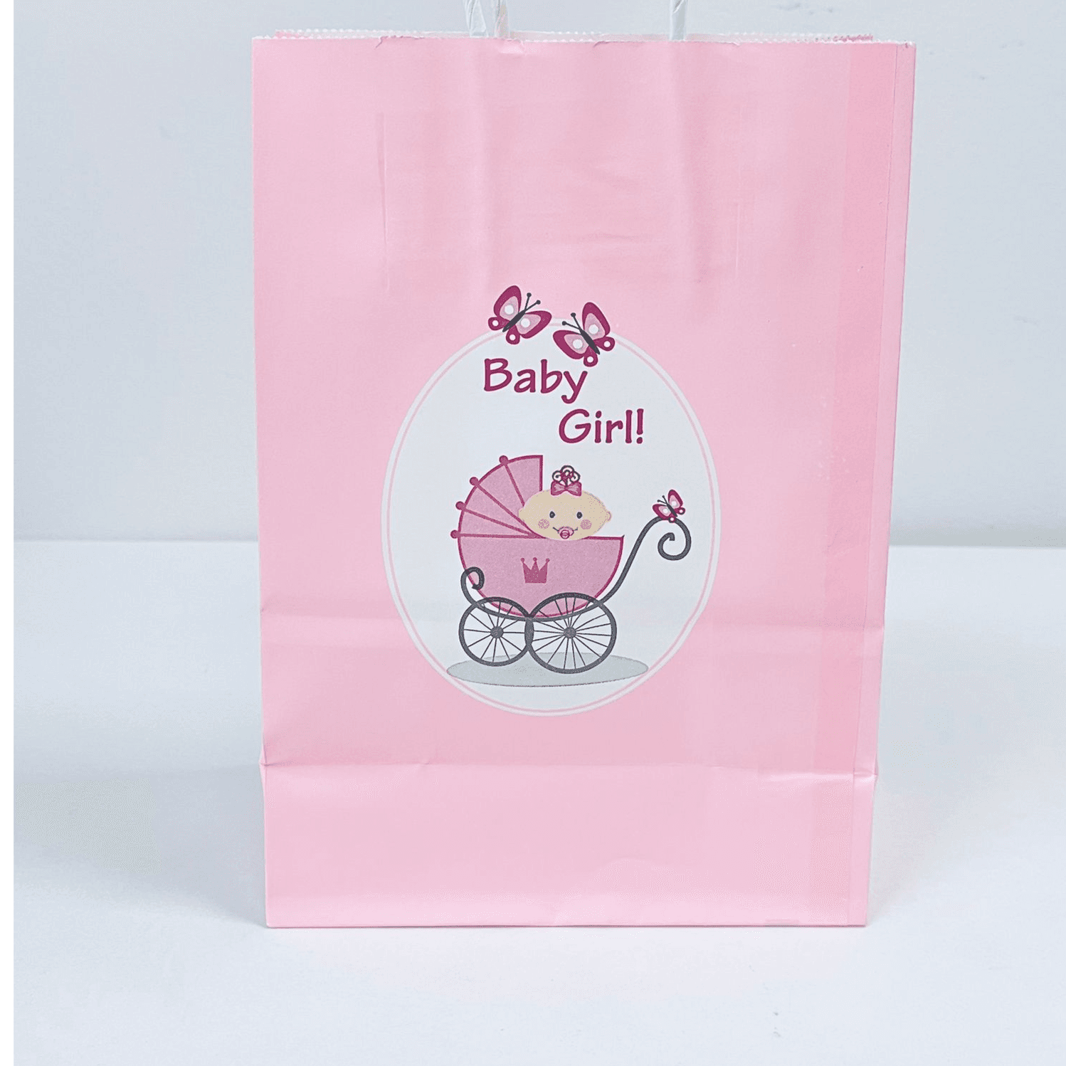 Small Pink Baby Girl Giveaway Bag
