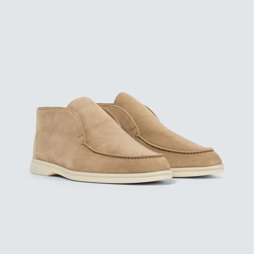 Open Walk Ankle Boot Deerskin Beige