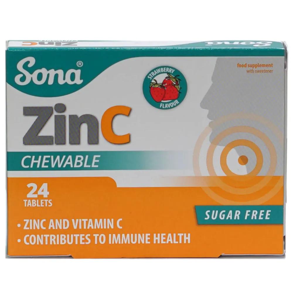 Sona Zinc Chewable Tab 24's  