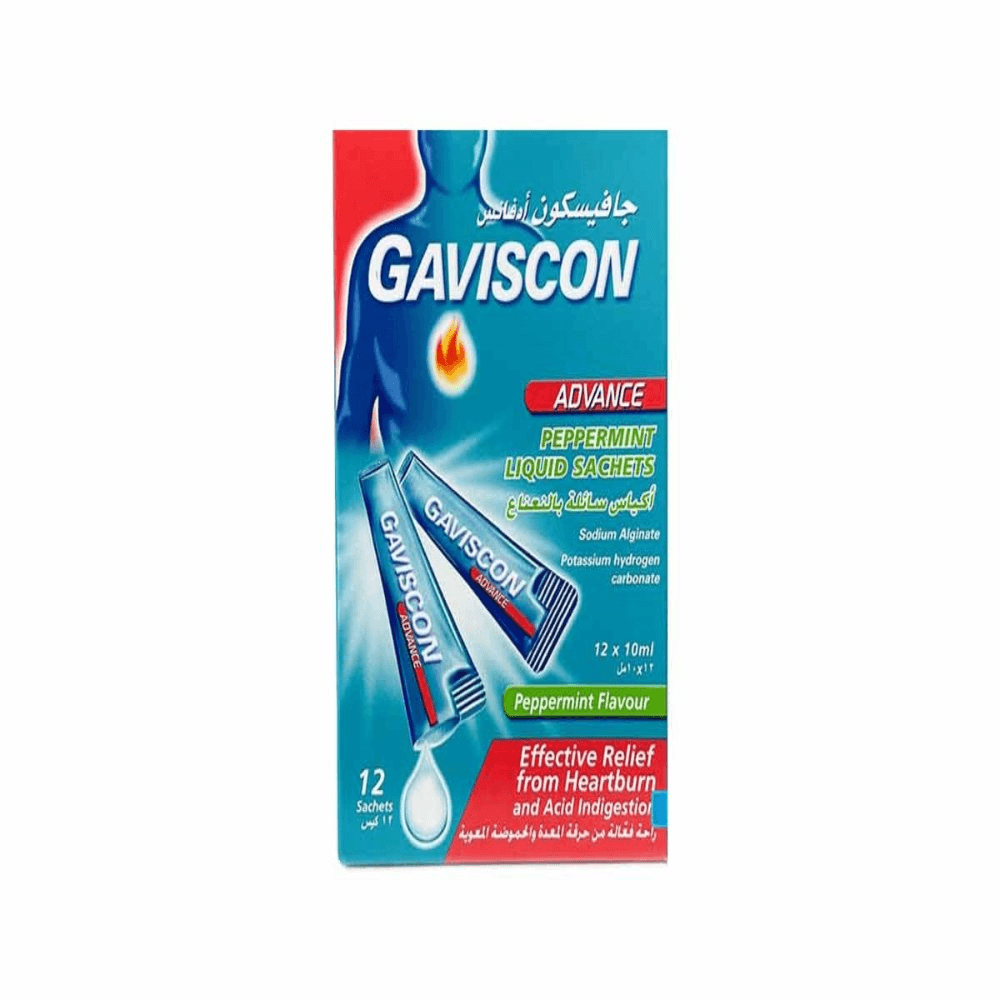 Gaviscon Advance Peppermint Liquid Sachets 12 sachets *10ml