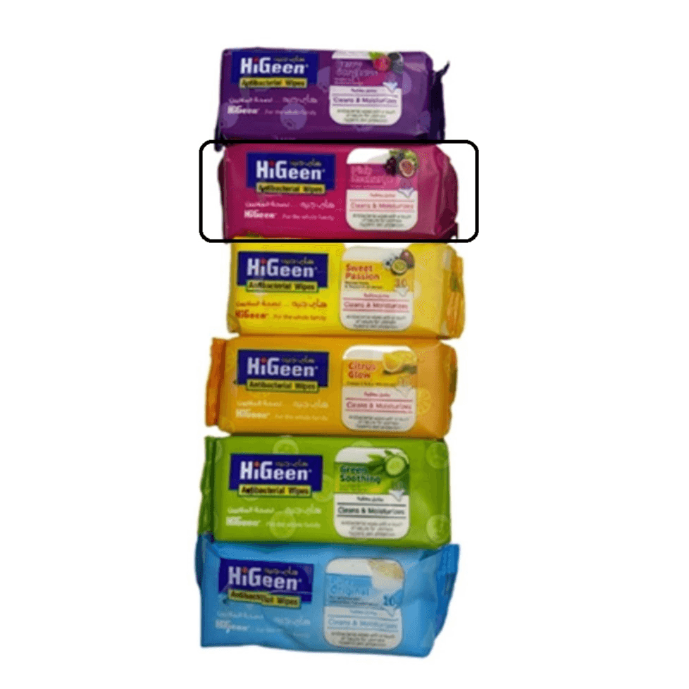 HiGeen AntiBacterial Wipes Pink Recharge 10 pcs