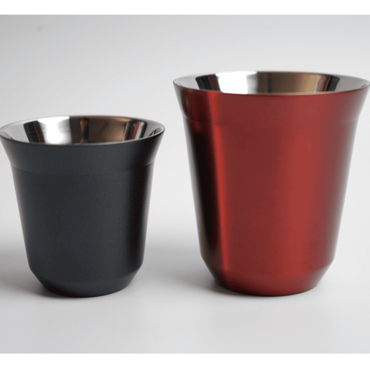 Double Wall Coffee Cup Set Black And Red