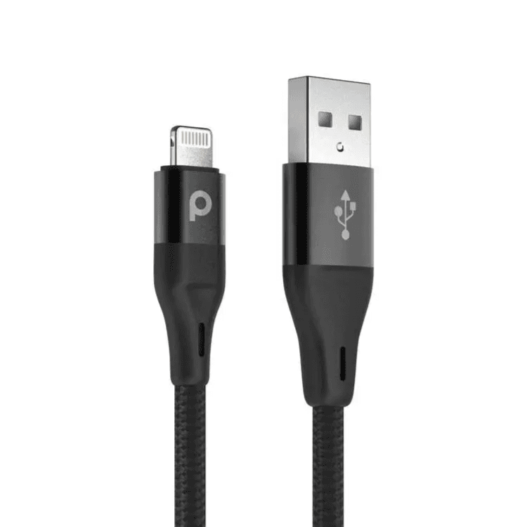 Porodo Braided USB-A To Lightning Cable (2.4a 2.2m)