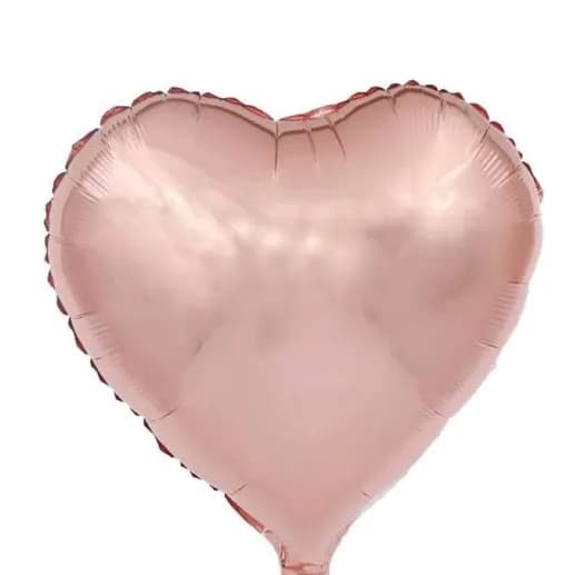 Rose Gold Heart Shaped Helium Balloon