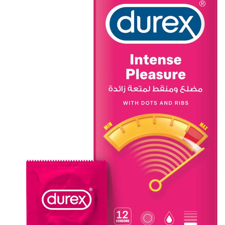 Durex Intense Pleasure  With Dots And Ribs Condom 12 Pieces