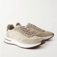 Weekend Walk Suede-Trimmed Shell Sneakers