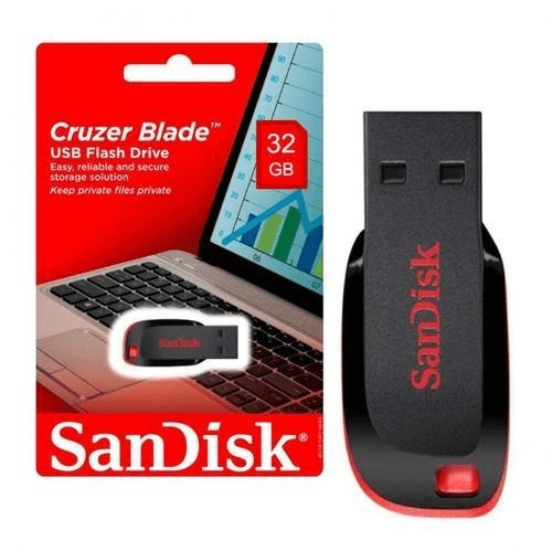 Sandisk Cruzer Blade USB 2.0 Flash Drive - 32 Gb