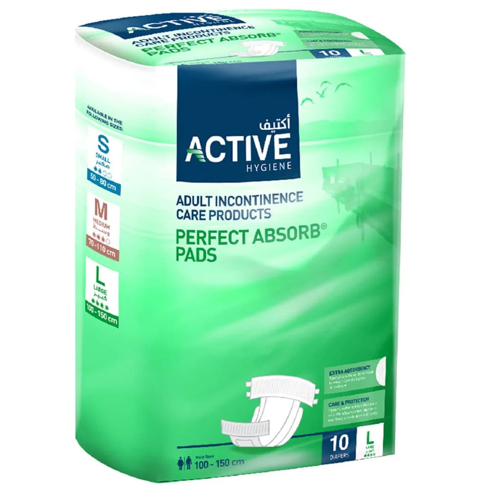 Active Diapers Large 10'S