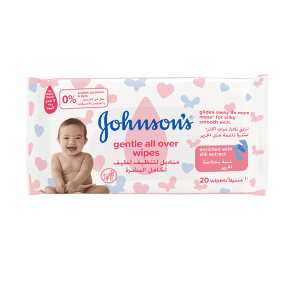 Johnson gentle all over wipes 72pcs