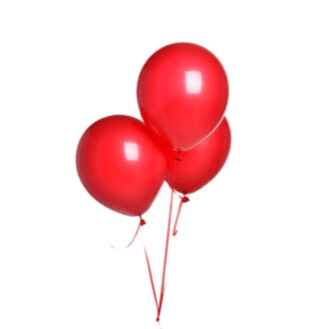 Latex Balloons for Party Pack of 25 Red Color