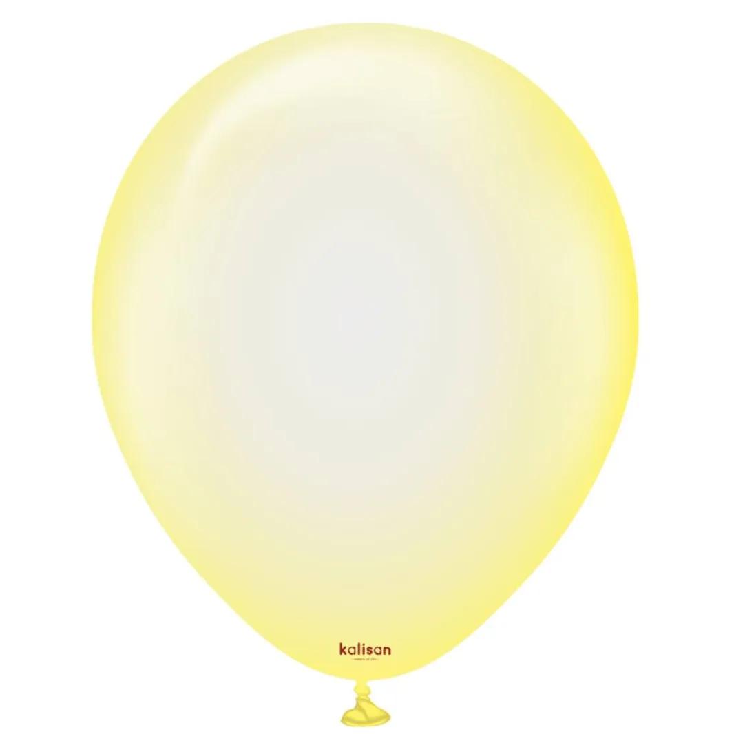 Crystal Yellow Latex Helium Balloon