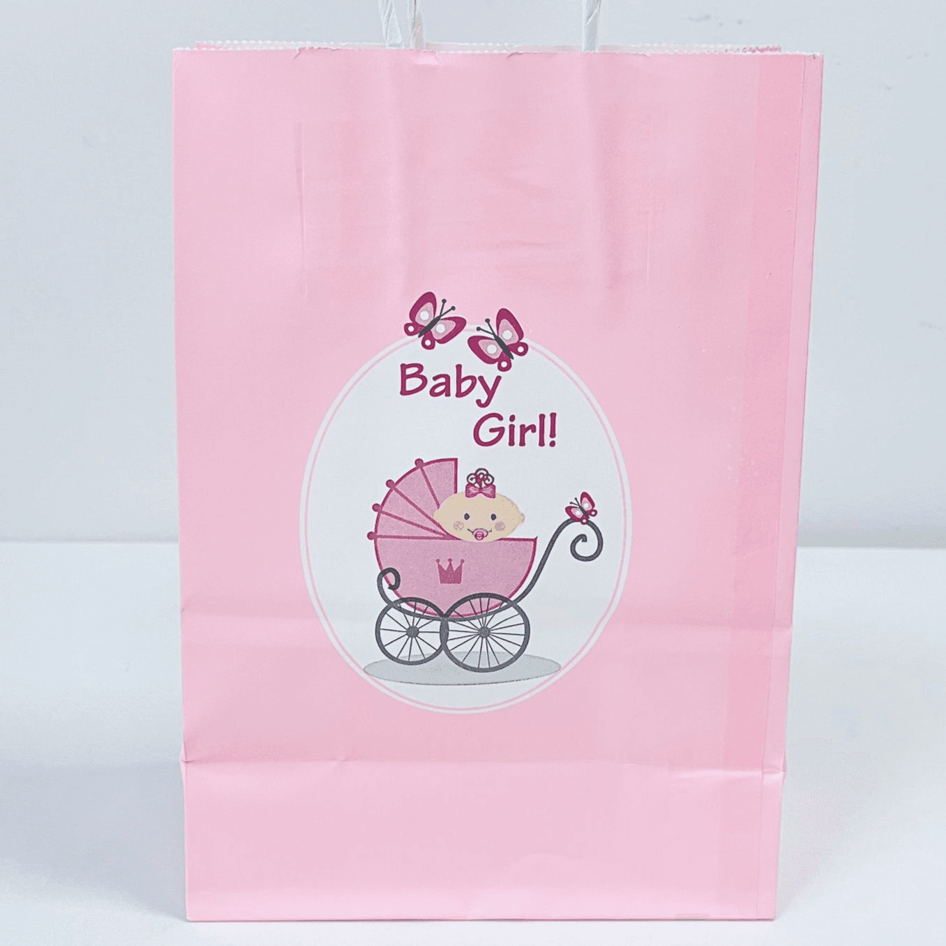 Small Pink Baby Girl Giveaway Bag