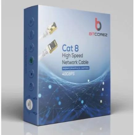 Bitcorez Cat8 Sftp Patch Cable 10 Meter White