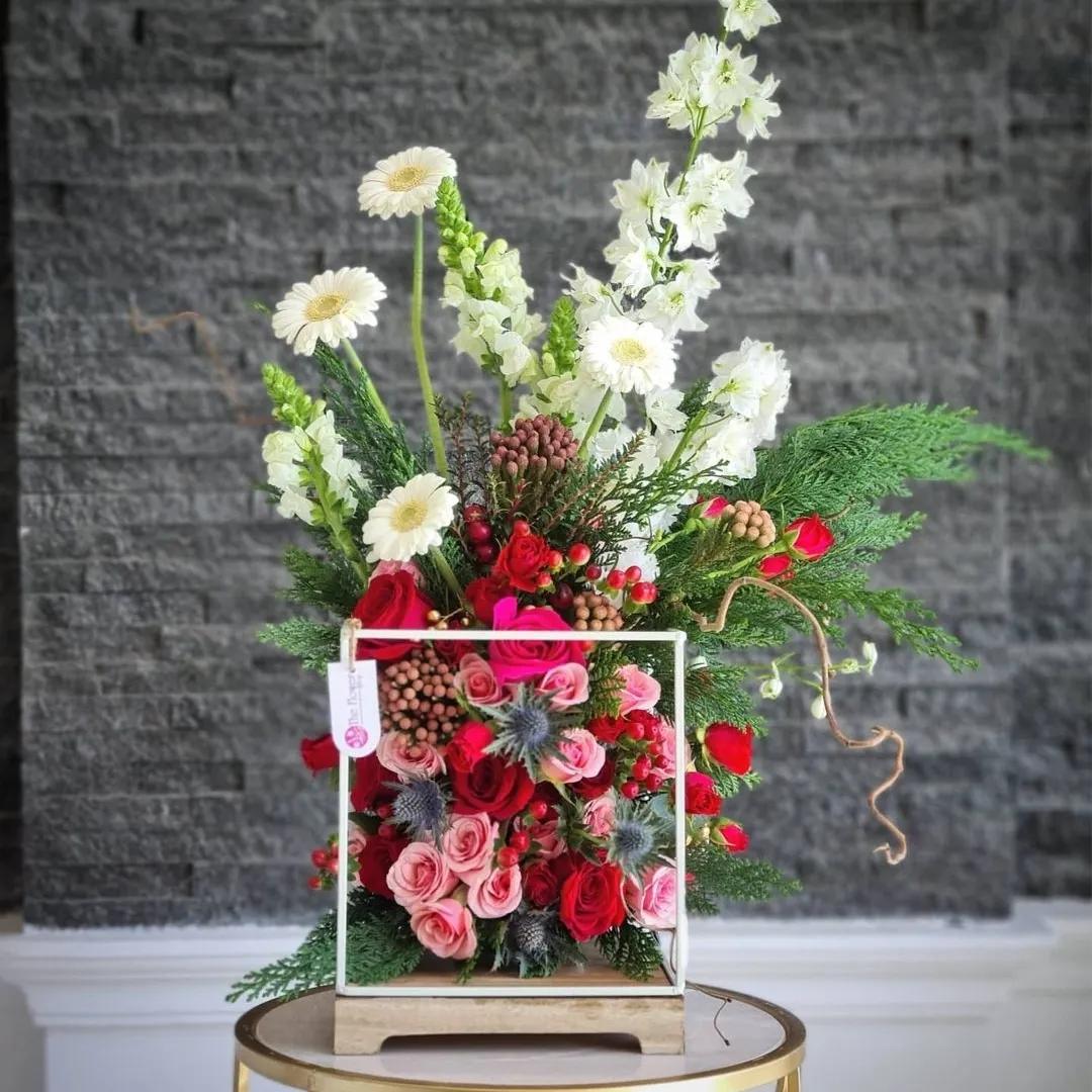 Floral Stand With Assorted Flower Arrangement