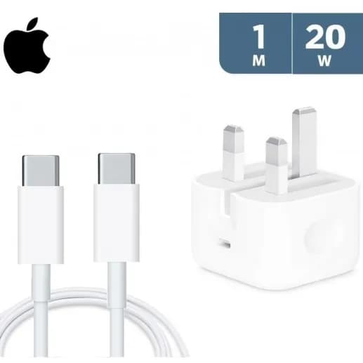 iPhone Original 20W Usb-C Power Adapter + iPhone Usb-C To C Cable 1M