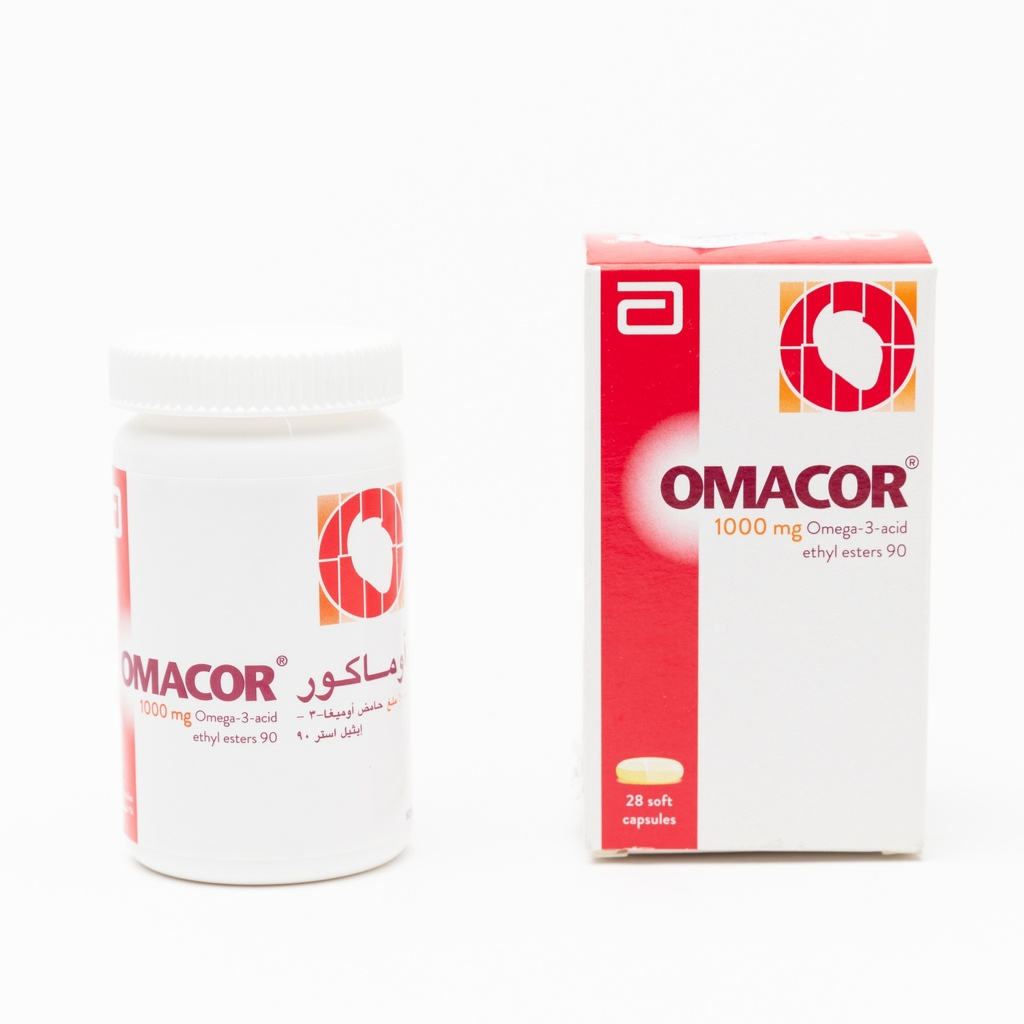 Omacor 1000 mg  28 softgels .